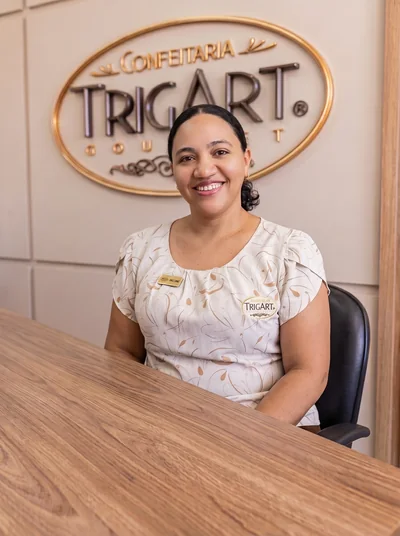Rejane, da equipe de atendimento da Trigart