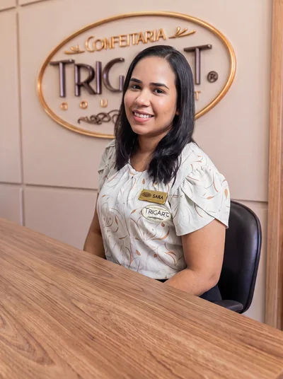 Sara, da equipe de atendimento da Trigart